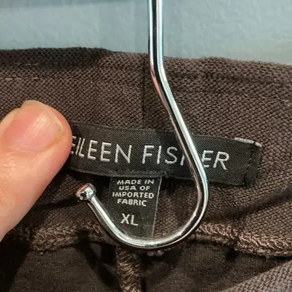 Eileen Fisher Womens Pullon Straight Leg Pants Size XL Mousse Brown Stretchy - Picture 2 of 7